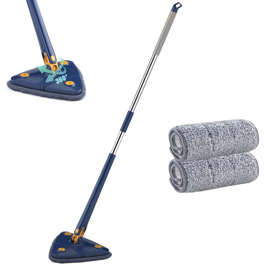 Esfregão Triangulo Mop 2 REFIL De Limpeza Ajustável Giratória 360° Limpeza