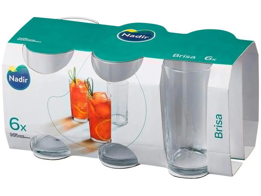 Nadir 300ml Glass Cup Set, 6 Pieces