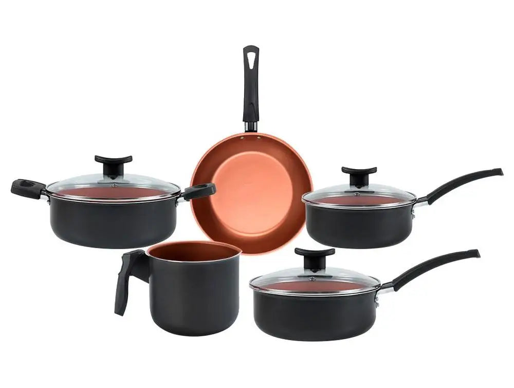 5 Pieces Topaz Grey Aluminum Brinox Cookware Set